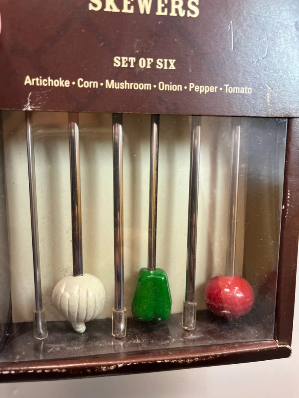 Williams-Sonoma Enameled Vegetable Garden Skewers Set Of 6 Unused Inbox
